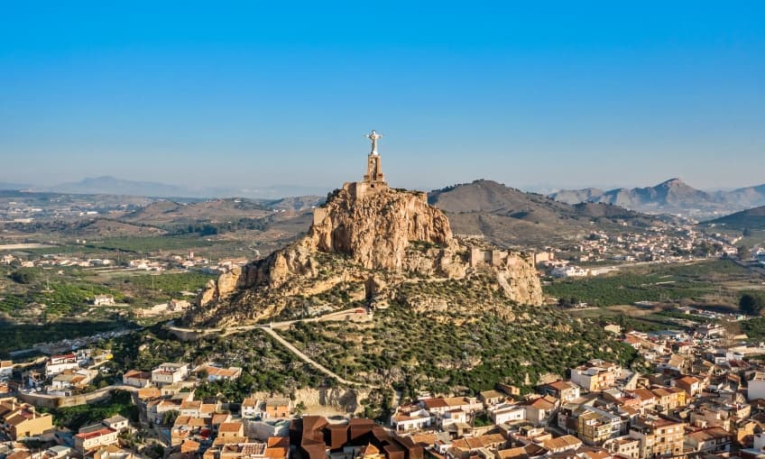 Aerial view of Monteagudo (Murcia)